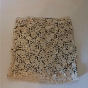 Lace overlay miniskirt